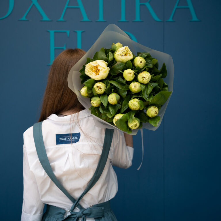 Букет пионов 15 штук. Купить