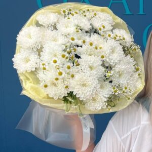 Букет их ромашки и хризантемы