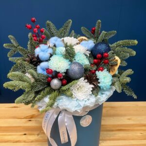 Новогодняя композиция в коробке