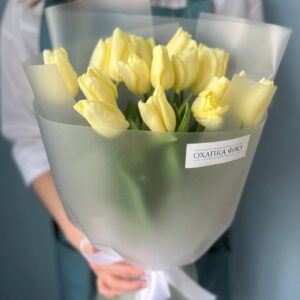 Тюльпан нежно-кремовый букет