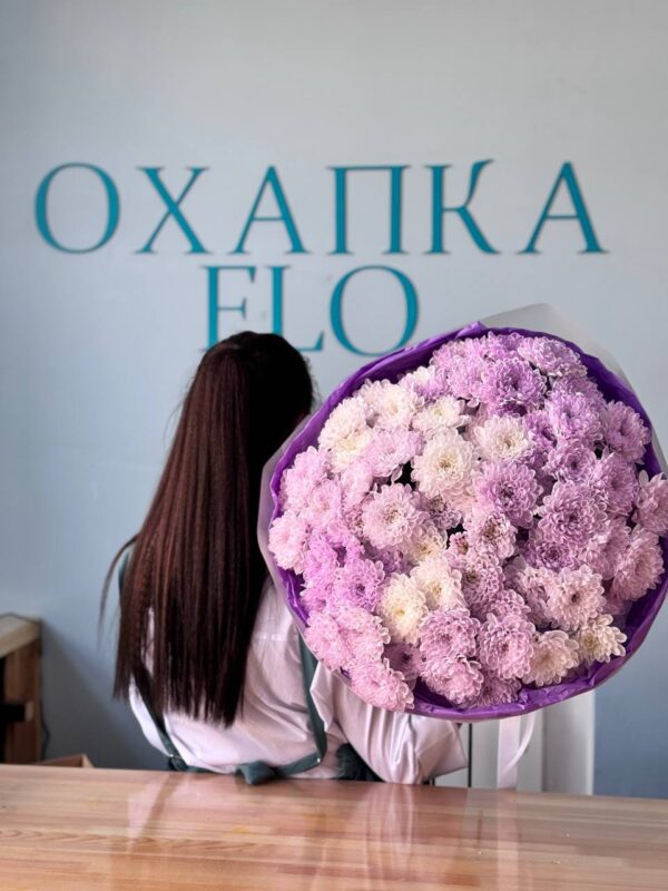 Хризантема фиолетовая букет