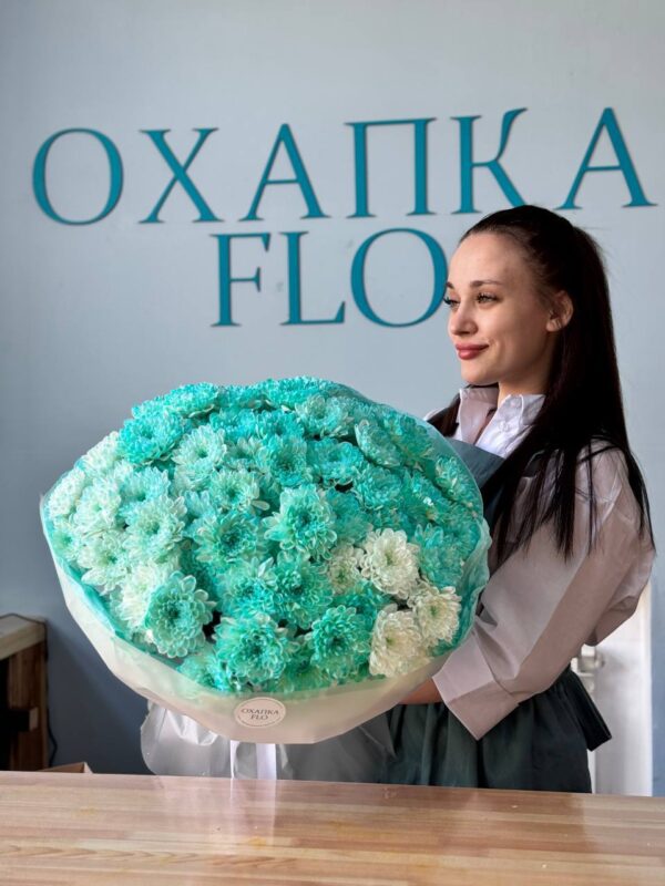 Хризантема зеленая букет