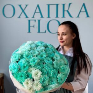 Хризантема зеленая букет