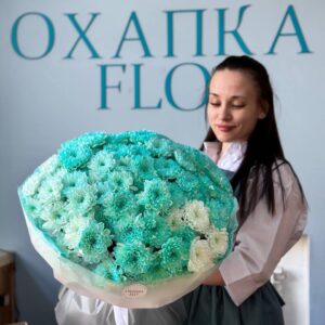 Хризантема зеленая букет