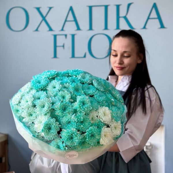Хризантема зеленая букет