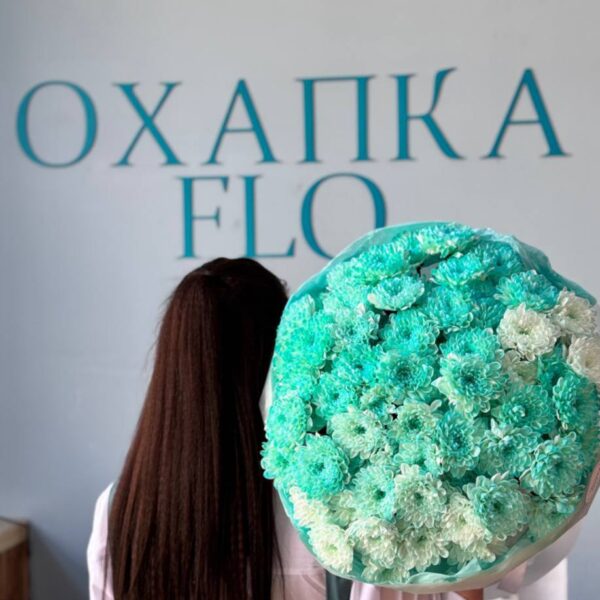 Хризантема зеленая букет
