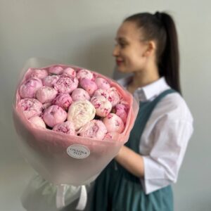 Пион розовый букет