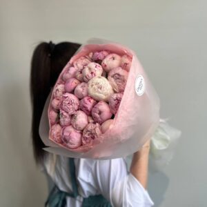 Пион розовый букет