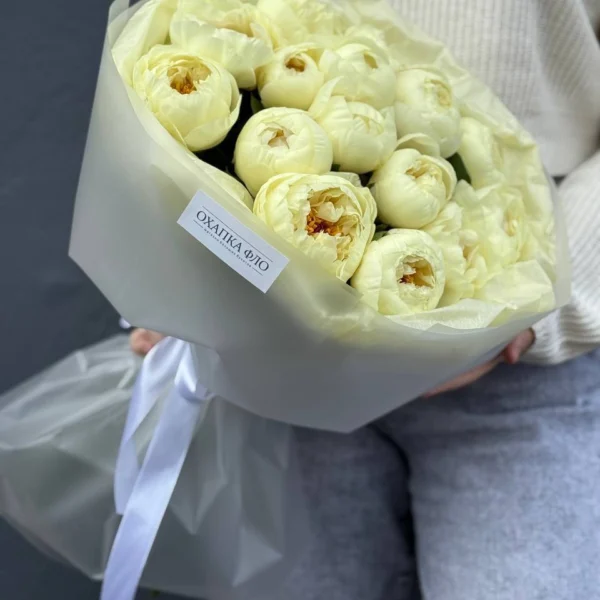 Букет Пионов Лемон Шифон 15