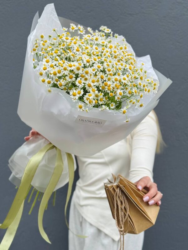 Букет из 15 кустовых ромашек