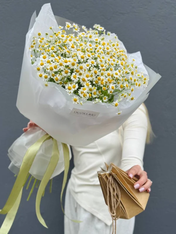 Букет из 15 кустовых ромашек