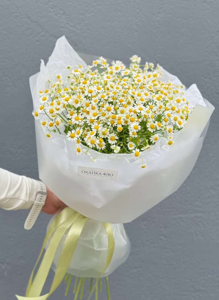 Букет из 15 кустовых ромашек