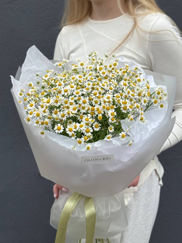 Букет из 15 кустовых ромашек