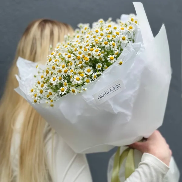 Букет из 15 кустовых ромашек