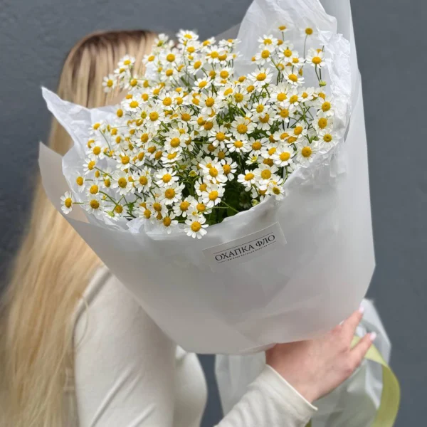 Букет кустовых ромашек 9 штук