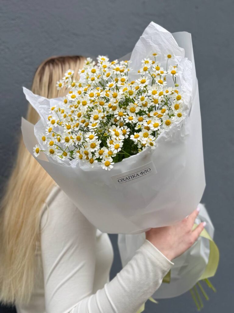 Букет кустовых ромашек 9 штук