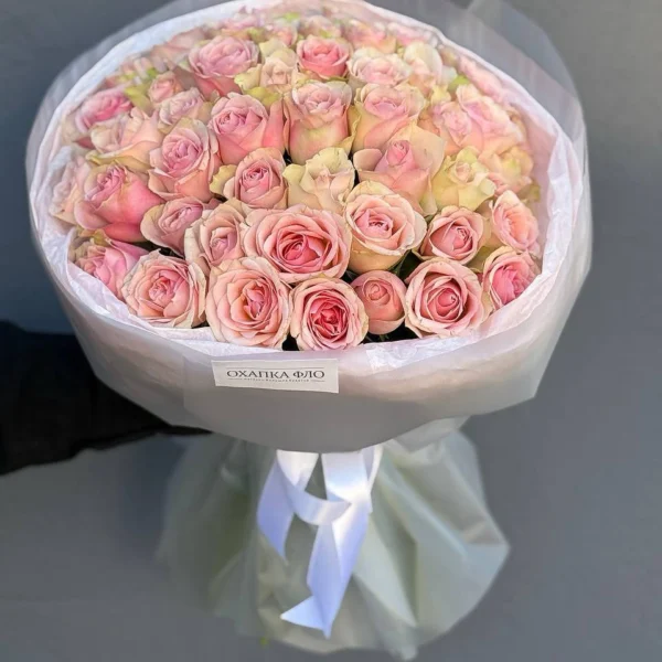 Букет из 51 розовых роз